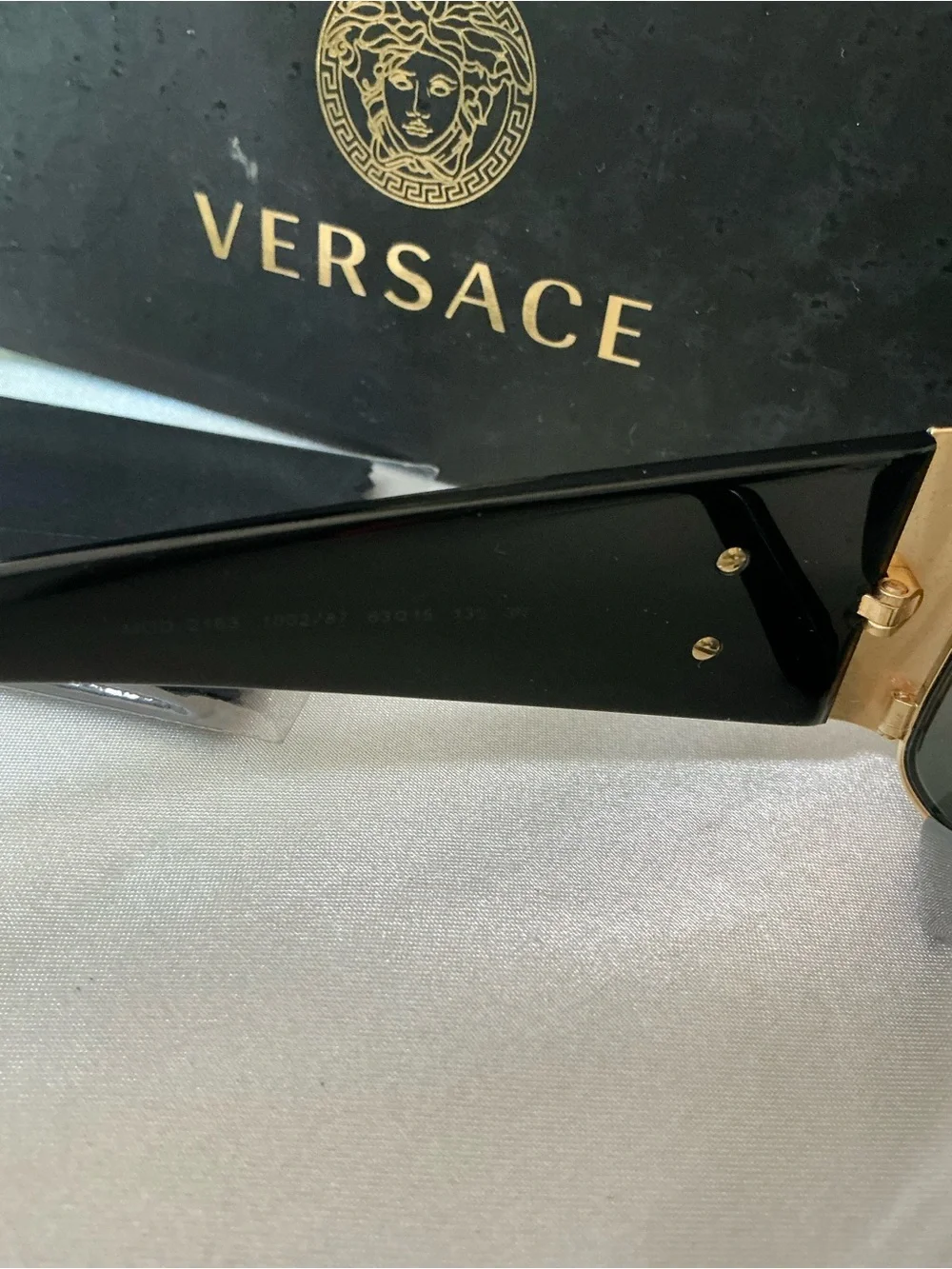 New In Box Versace MOD2163 1002/87 63 15 135 Brand New